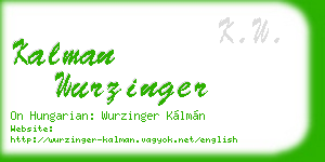 kalman wurzinger business card